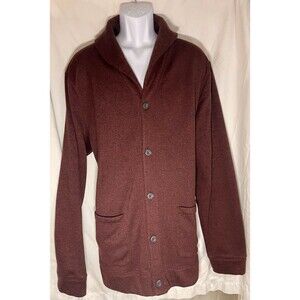 Sonoma Goods For Life Men's 3XLT Shawl Collar Cardigan Sweater Burgundy Maroon